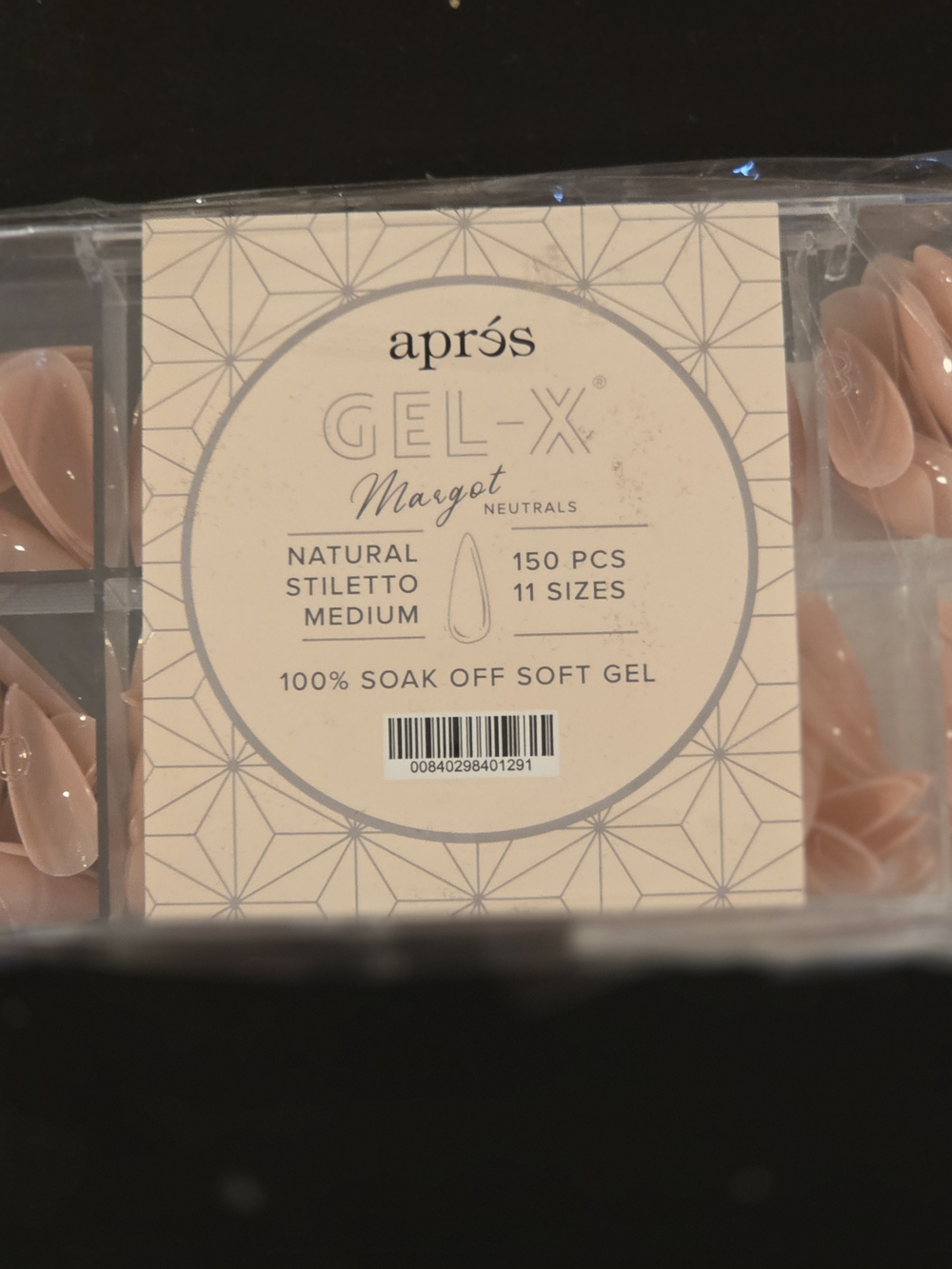 GEL-X Round Medium Short, Almond Soft Gel Nail Tips - White, Pink, Beige - Picture 6 of 10